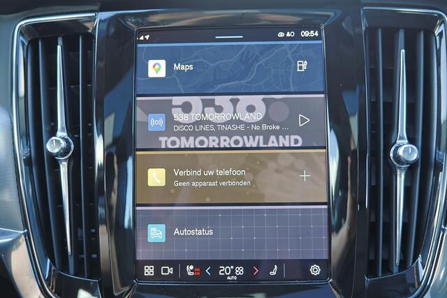 Volvo V90 T6 Recharge AWD Ultra Dark - Panorama/schuifdak - IntelliSafe Assist & Surround - 360º Camera - Harman/Kardon audio - Adaptieve LED koplampen - Verwarmde voorstoelen, stuur & achterbank - Parkeersensoren voor & achter - Elektr. bedienb. voorstoelen met ge