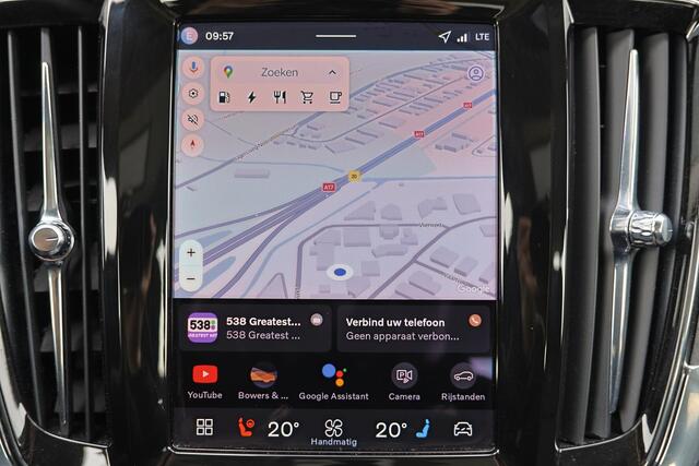 Volvo V90 T8 Recharge AWD Ultra Dark - Luchtvering - Panorama/schuifdak - IntelliSafe Assist & Surround - 360º Camera - Bowers & Wilkins audio - Adaptieve LED koplampen - Verwarmde voorstoelen, stuur & achterbank - Parkeersensoren voor & achter - Elektr. bedienb. v