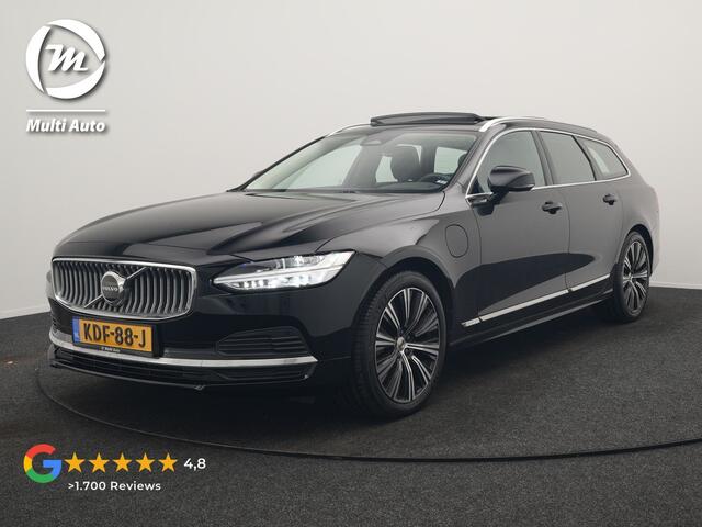 Volvo V90 T6 AWD Ultimate Bright PHEV 350pk | Panodak | Adaptive Cruise | Camera | Harman / Kardon | Lederen Sportstoelen Memory & Verwarmd | Google Assistent | Keyless | Stuur Verwarmd | Blis | Apple Carplay | DAB | Virtual | Plug In Hybrid |