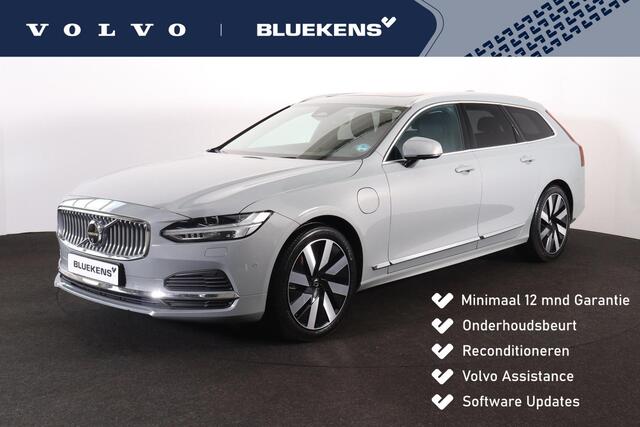 Volvo V90 T6 Recharge AWD Plus Bright - Panorama/schuifdak - IntelliSafe Assist & Surround - 360º Camera - Harman/Kardon audio - Adaptieve LED koplampen - Verwarmde voorstoelen, stuur & achterbank - Parkeersensoren voor & achter - Elektr. bedienb. voorstoelen met g