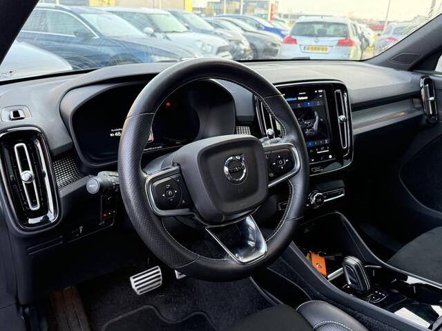 Volvo XC40 BWJ 2020 Recharge P8 408 PK AWD R-Design AUTOMAAT | STOEL + STUUR VERW. | LEER | HARMAN KARDON AUDIO | ADAPTIVE CRUISE | NAVI | CLIMA | CAMERA | APPLE & ANDROID |LED | LMV | PDC