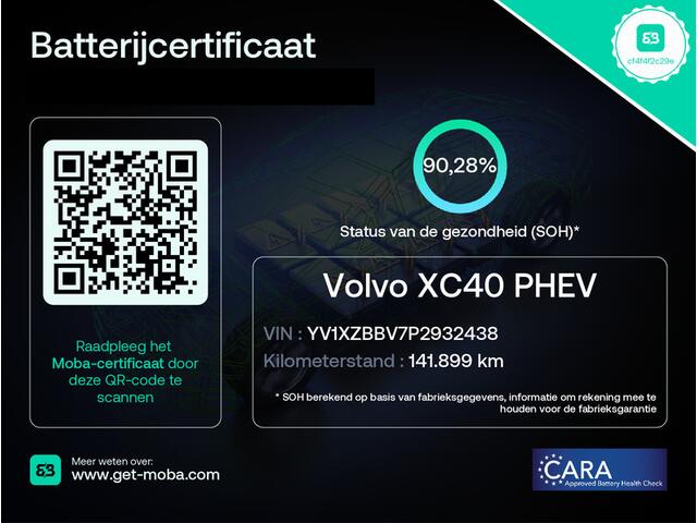 Volvo XC40 1.5 T5 Plug-in hybrid Plus Dark . ACCU 90% . TREKHAAK . DODE HOEKDETECTIE . HARMAN KARDON . STUUR & STOELVERWARMING .