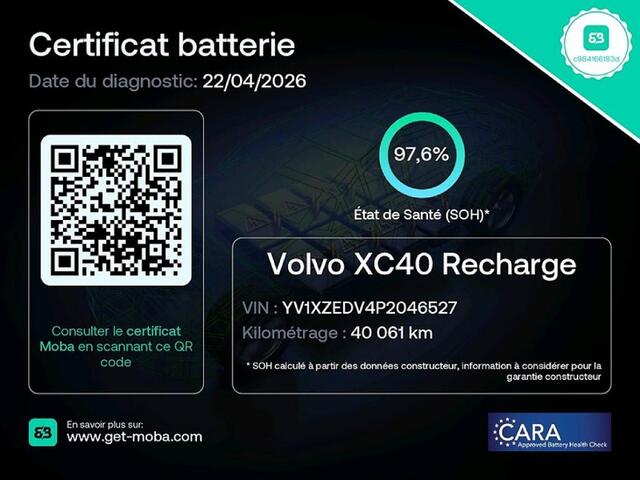 Volvo XC40 Recharge 69kWh Ultimate | PANORAMA | 360gr CAMERA | *SOH = 97,6 %* .