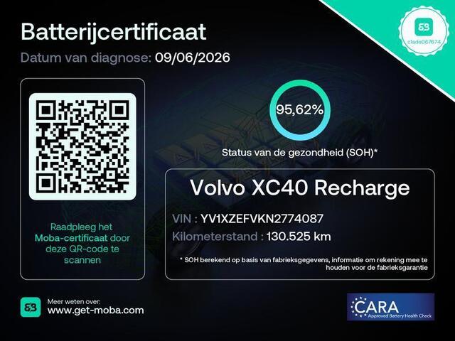 Volvo XC40 Recharge Core | Cruise Control | Parkeercamera | High Performance Audio | Stoel-/Stuurverwarming | Donker Getint Glas | All Season Banden | Standverwarming | Uitschuifbare Beensteunen |