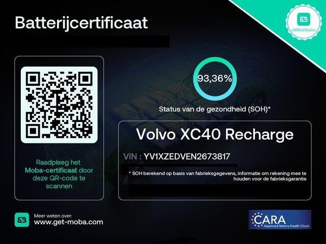 Volvo XC40 RECHARGE TWIN PRO AWD SOD ACCU 93% GARANTIE 9-2031 SCHUIF/ PANORAMADAK. WARMTEPOMP. DIGITAAL DASHBOARD.