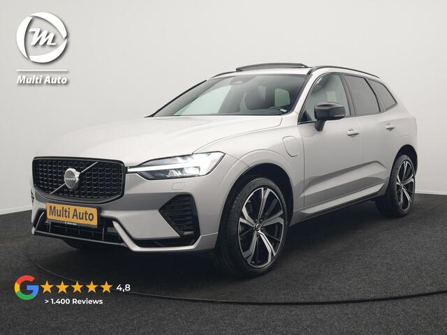 Volvo XC60 T6 AWD R-Design Plug In Hybrid Long Range Nieuw Model 350pk Dealer O.H. PHEV | Panodak | Adaptive Cruise | Camera | Lederen Sportstoelen Memory & Verwarmd | Google Assistent | Apple Carplay | Keyless | Virtual | 21"L.M | DAB |