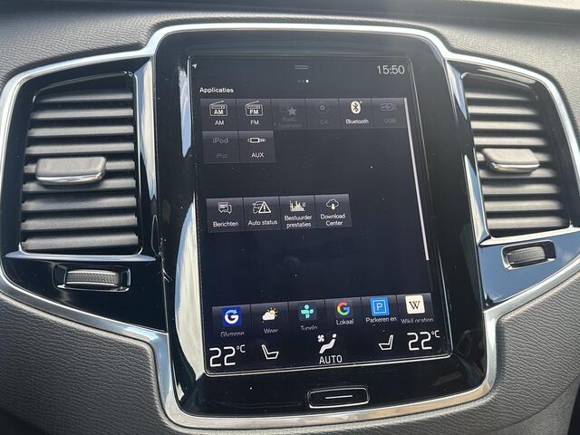 Volvo XC90 2.0 T5 AWD Inscription standkachel /amber leder/ schuifdak/ 360 camera/ cd speler/ intellisafe/ 20 inch