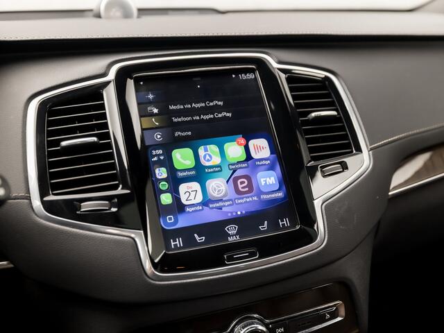 Volvo XC90 2.0 T8 Recharge AWD Plus Dark Automaat (PANORAMADAK, LUCHTVERING, BOWERS&WILKINS, MEMORY SEATS, MASSAGE, STOELVERWARMING/KOELING, CAMERA, HOUT INLEG, ZWART HEMEL, NIEUWSTAAT)