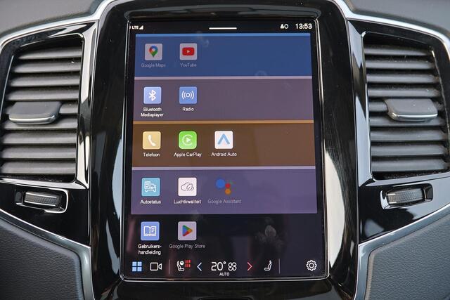 Volvo XC90 T8 Recharge AWD Ultra Dark - Luchtvering - Panorama/schuifdak - IntelliSafe Assist & Surround - 360º Camera - Adaptieve LED koplampen - Verwarmde voorstoelen, stuur & achterbank - Parkeersensoren voor & achter - Elektr. bedienb. voorstoelen met geheugen -