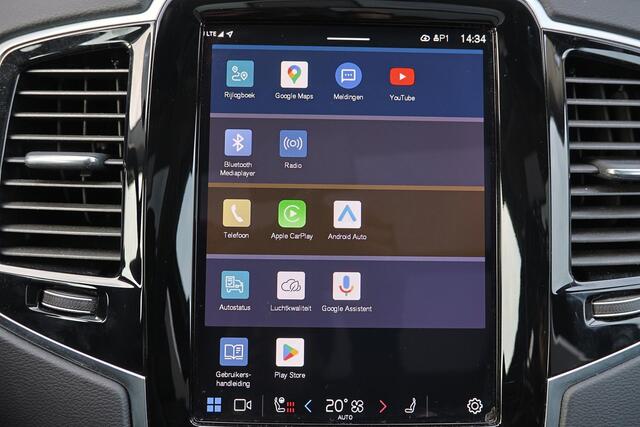 Volvo XC90 T8 Recharge AWD Plus Bright - Panorama/schuifdak - IntelliSafe Assist & Surround - 360º Camera - Harman/Kardon audio - Adaptieve LED koplampen - Verwarmde voorstoelen, stuur & achterbank - Parkeersensoren voor & achter - Elektr. bedienb. voorstoelen met g