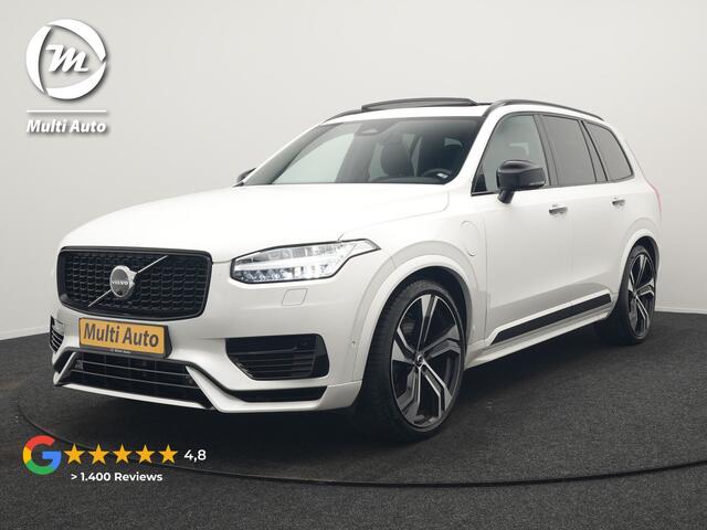 Volvo XC90 T8 Recharge AWD Ultimate Dark 7 Persoons LONG RANGE Plug In Hybrid 455pk Dealer O.H. PHEV | Trekhaak Af Fabriek | Panodak | Luchtvering | Adaptive Cruise | 360 Camera | Harman / Kardon | Lederen Sportstoelen Memory & Verwarmd | Google Assistent | Keyless