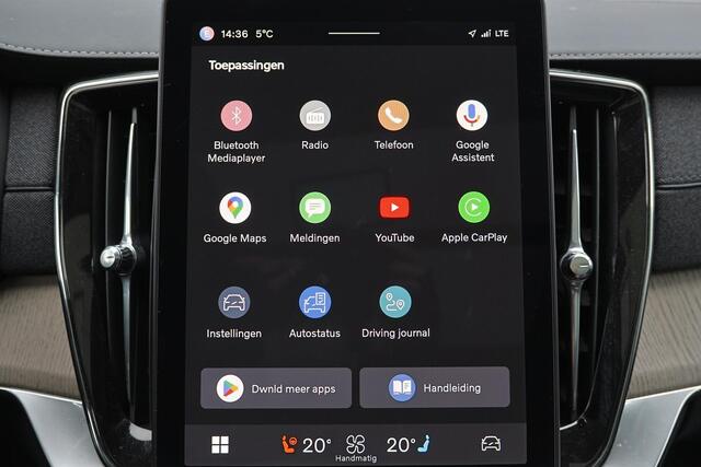 Volvo XC90 T8 Recharge AWD Ultra Dark - Luchtvering - Panorama/schuifdak - IntelliSafe Assist & Surround - 360º Camera - Bowers & Wilkins audio - Adaptieve LED koplampen - Verwarmde voorstoelen, stuur & achterbank - Parkeersensoren voor & achter - Elektr. bedienb. v