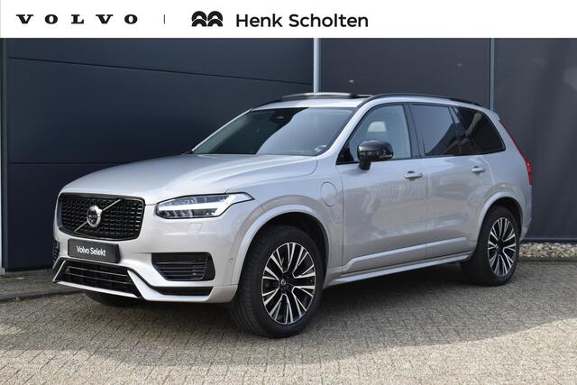 Volvo XC90 T8 Plug-in hybrid AWD Ultra Dark | Verwarmde, Geventileerde en Masserende Voorstoelen | Luchtvering | Panoramisch Schuif-/Kanteldak | Semi-Elektrische Trekhaak | 360º Camera | Gelamineerd en Getint Glas Achter| Bowers & Wilkins |