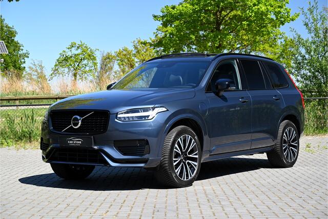 Volvo XC90 2.0 T8 Recharge AWD R-DESIGN / PANO / LEDER / MEMORY / TREKHAAK / LED / DENIM BLUE / ULTIMATE DARK / 20"