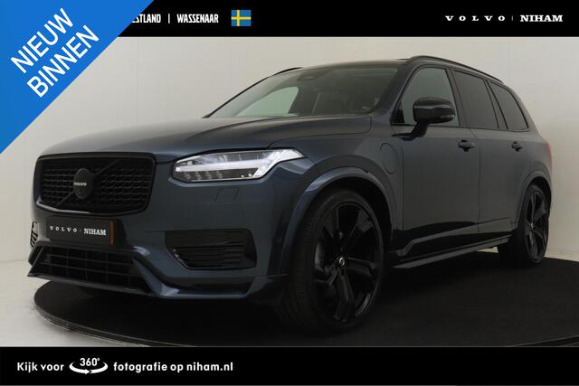 Volvo XC90 T8 PLUG-IN HYBRID AWD ULTRA BLACK EDITION *FULL OPTIONS!* -PANO.DAK|BOWERS&WILKINS|LUCHTVERING|GEVENT.LEDER+MASSAGE|HEAD-UP DISP.|360°CAM|TREKHAAK|BLACK.BADGE|22"ONYX-BLACK